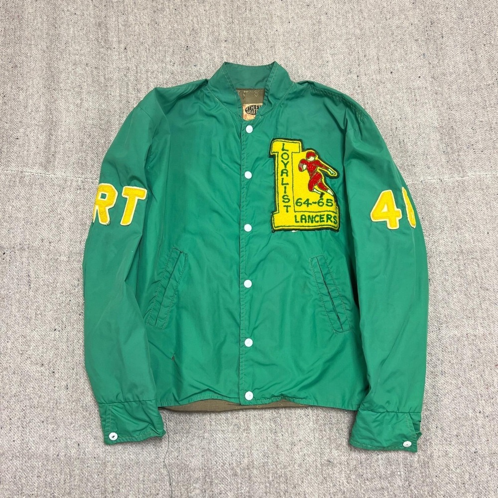 Vintage Loyalist Lancers Jacket Mens Medium Green 1960s College
